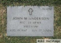 Pfc John M Anderson