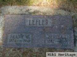 Frank W Lefler