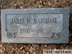 Janet M Marshall