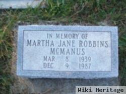 Martha Jane Robbins Mcmanus