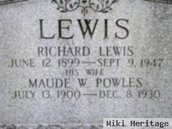 Maude W Powles Lewis