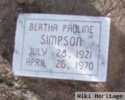 Bertha Pauline Stewart Simpson