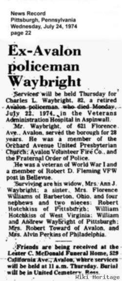 Charles Luther "charlie" Waybright