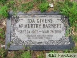 Ida Givens Mcmurtry Barnett