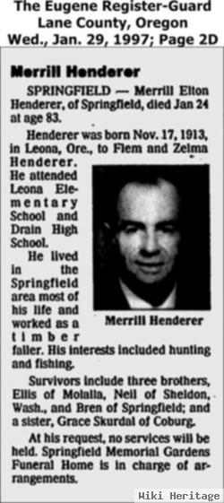 Merrill Elton Henderer