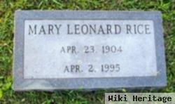 Mary Leonard Rice