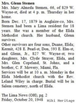 Mary Almeda "almeda" Mowery Stemen