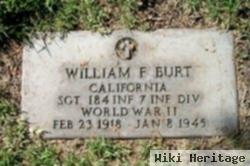 Sgt William F. Burt