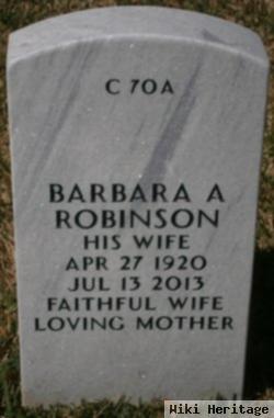 Barbara A Robinson