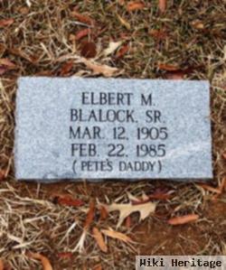 Elbert Martin Blalock, Sr