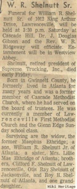 William Rowe Shelnutt, Sr