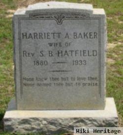 Harriett A Baker Hatfield