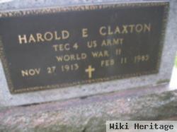 Harold E Claxton