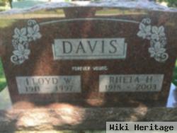 Rheta H Davis