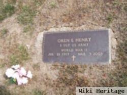 Sgt Oren Lee "lee" Henry