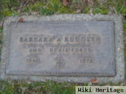 Barbara A Rudolph