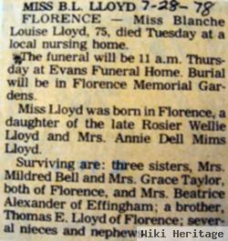 Blanche Louise Lloyd