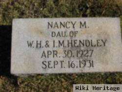 Nancy M Hendley