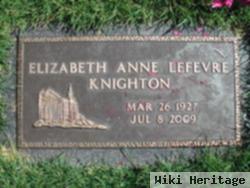 Elizabeth Anne Lefevre Knighton