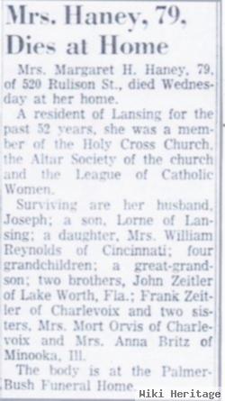 Margaret H. Zeitler Haney