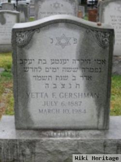 Yetta F Gershman