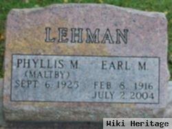 Earl M Lehman