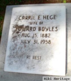 Carrie E. Hege Boyles