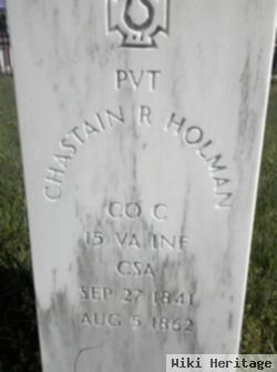 Pvt Chastain R Holman