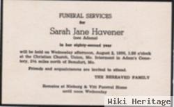 Sarah Jane Adams Havener