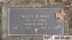 Pfc Allice B Hall