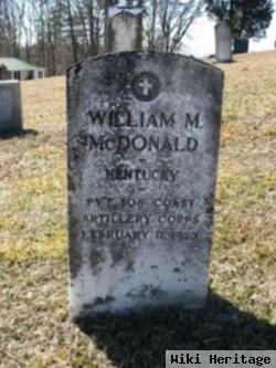 William M Mcdonald