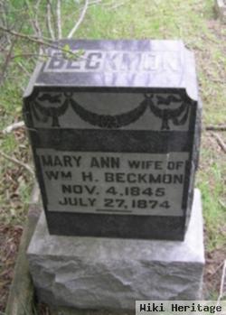 Mary Ann Bean Beckmon