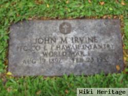 John M Irvine