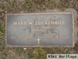 Mary W. "nannie" Luckenbill