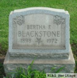 Bertha F Blackstone