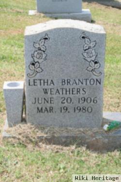 Letha Branton Weathers