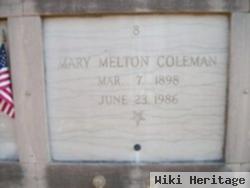 Mary Matilda Melton Coleman