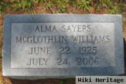 Alma Sayers Mcglothlin Williams