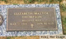 Elizabeth Frances "lib" Mattox Thompson