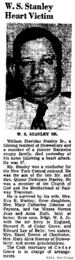 William Sherdian Stanley, Sr