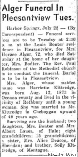 Harriet E. "hattie" Kittredge Alger