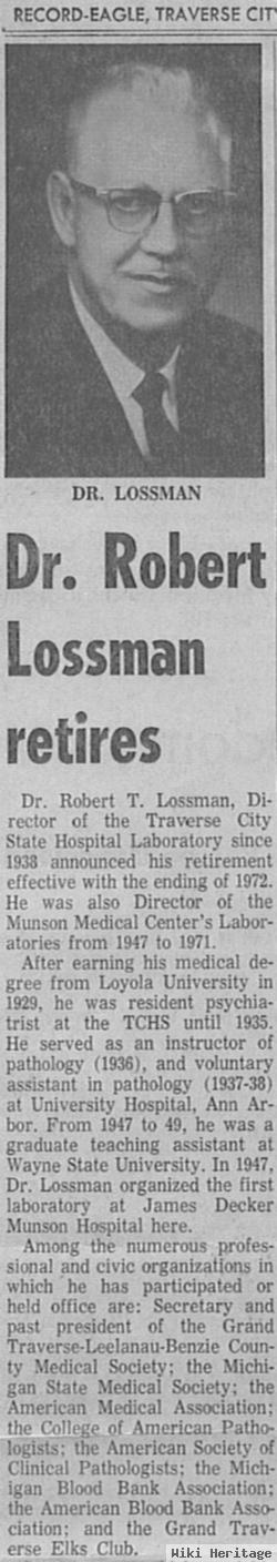 Robert T Lossman