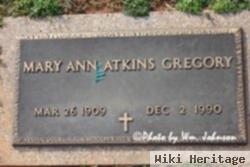 Mary Ann Atkins Gregory