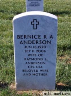 Bernice R A Anderson