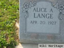 Alice A Lange