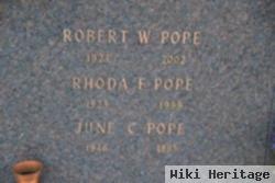 Rhoda F Pope