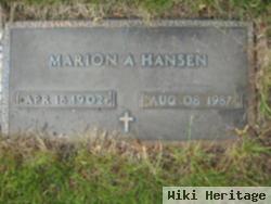 Marion A Hansen