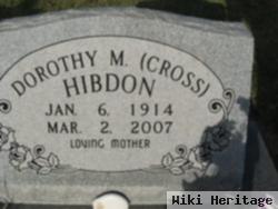 Dorothy M Cross Hibdon