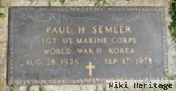 Sgt Paul H Semler