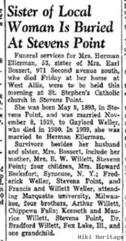 Gladys Mae Willett Ellerman